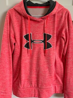 Under Armour Women's Heathered Coral Pink Hooded Pullover